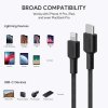 AUKEY CB-CL03 kabel Lightning - USB-C 2m MFi Apple USB-PD nylonowy oplot czarny